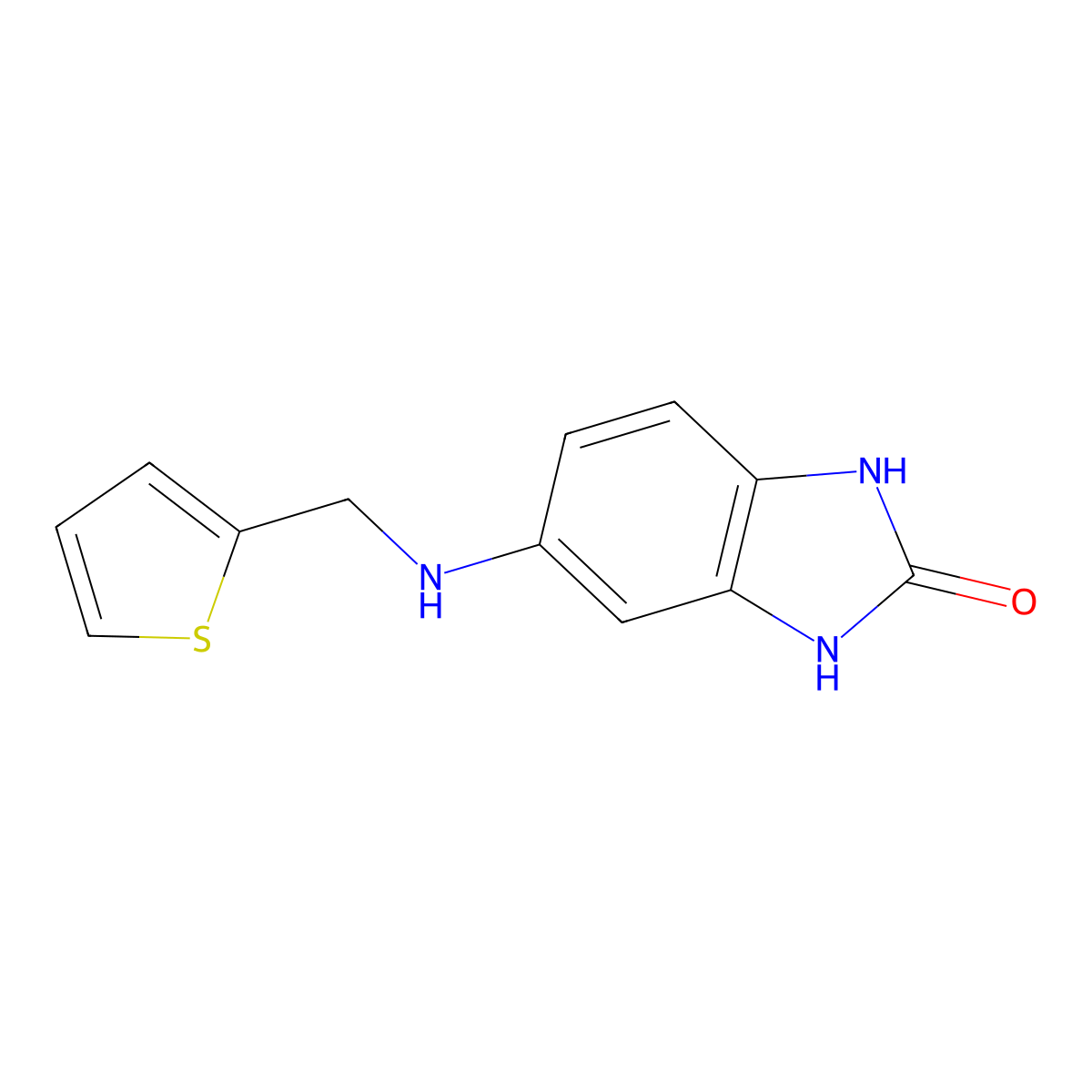 5-[(Thiophen-2-ylmethyl)-amino]-1,3-dihydro-benzoimidazol-2-one molecular structure, CAS 384858-25-7
