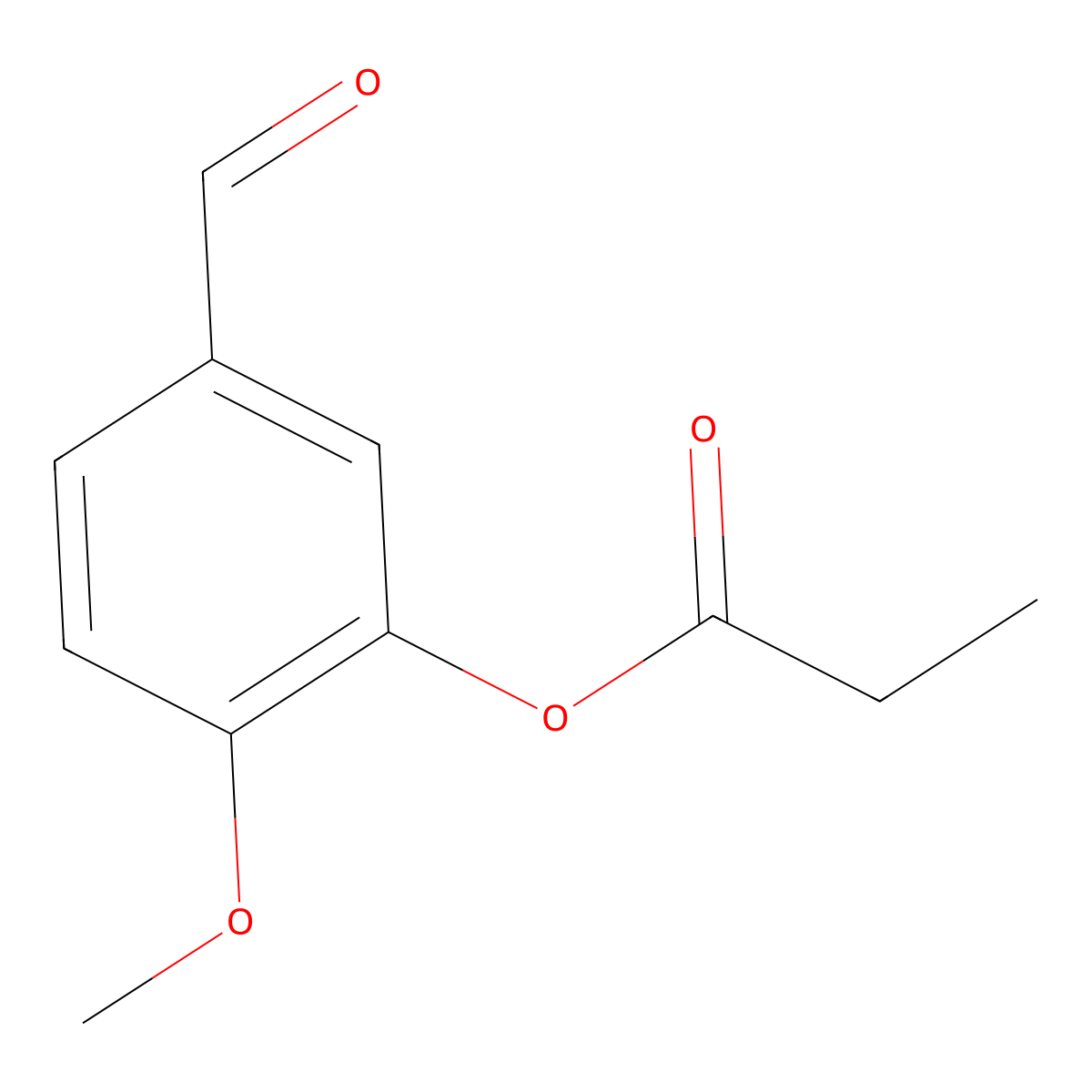 5-Formyl-2-methoxyphenyl propionate molecular structure, CAS 384859-26-1