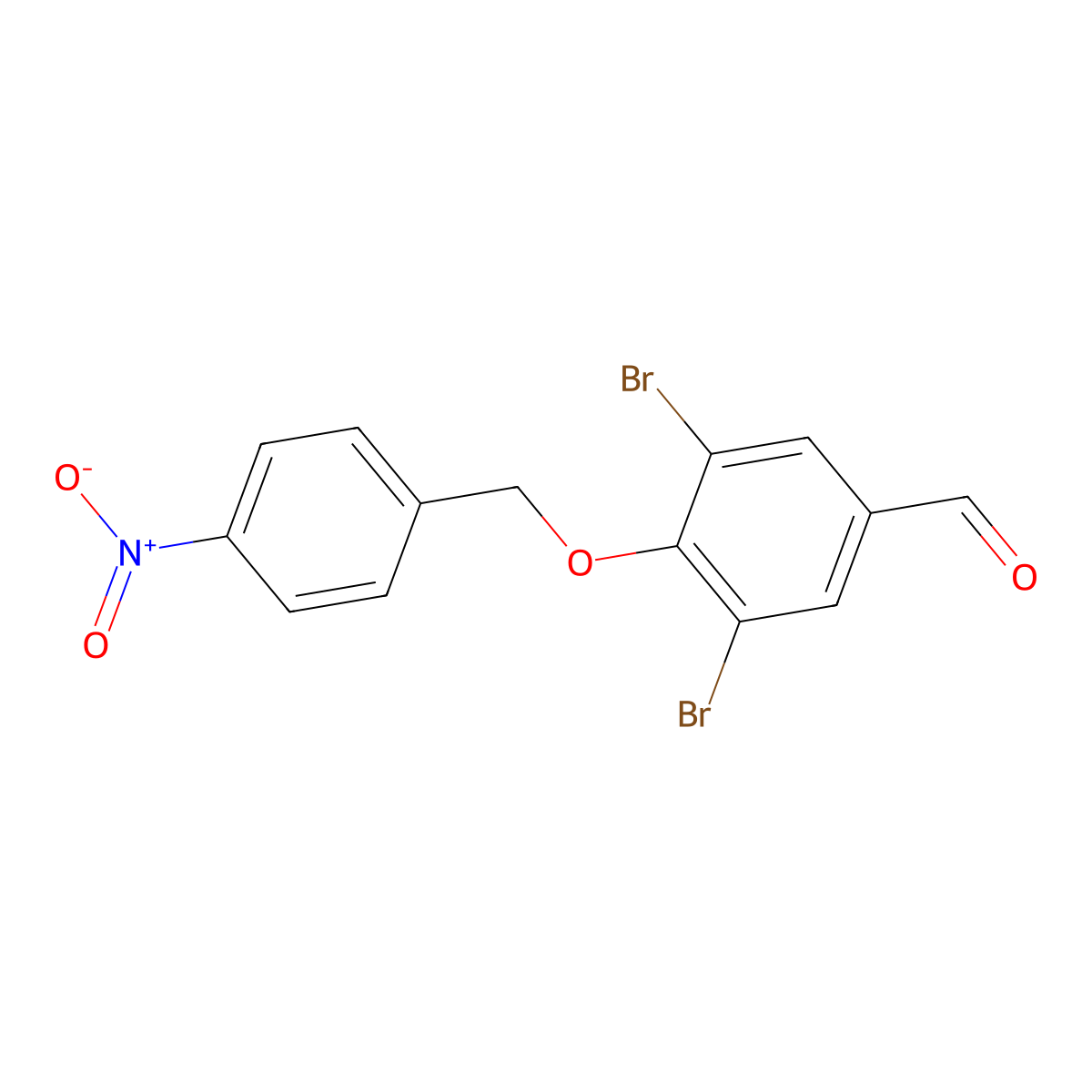 3,5-Dibromo-4-(4-nitro-benzyloxy)-benzaldehyde molecular structure, CAS 384859-46-5