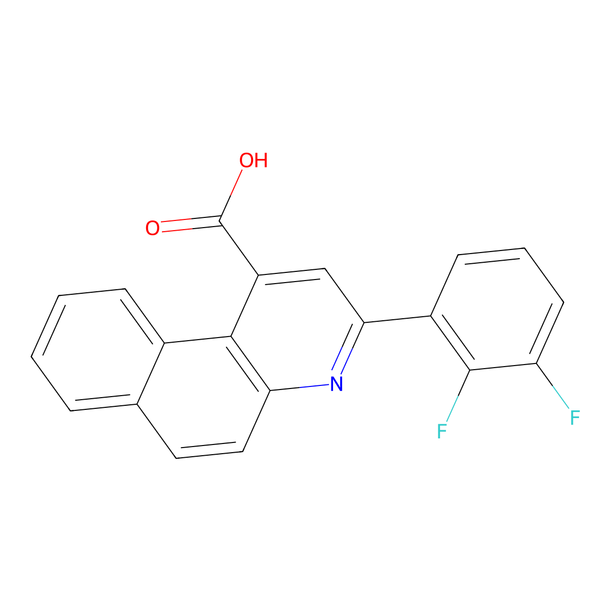 3-(2,3-Difluorophenyl)benzo[f]quinoline-1-carboxylic acid molecular structure, CAS 384860-23-5