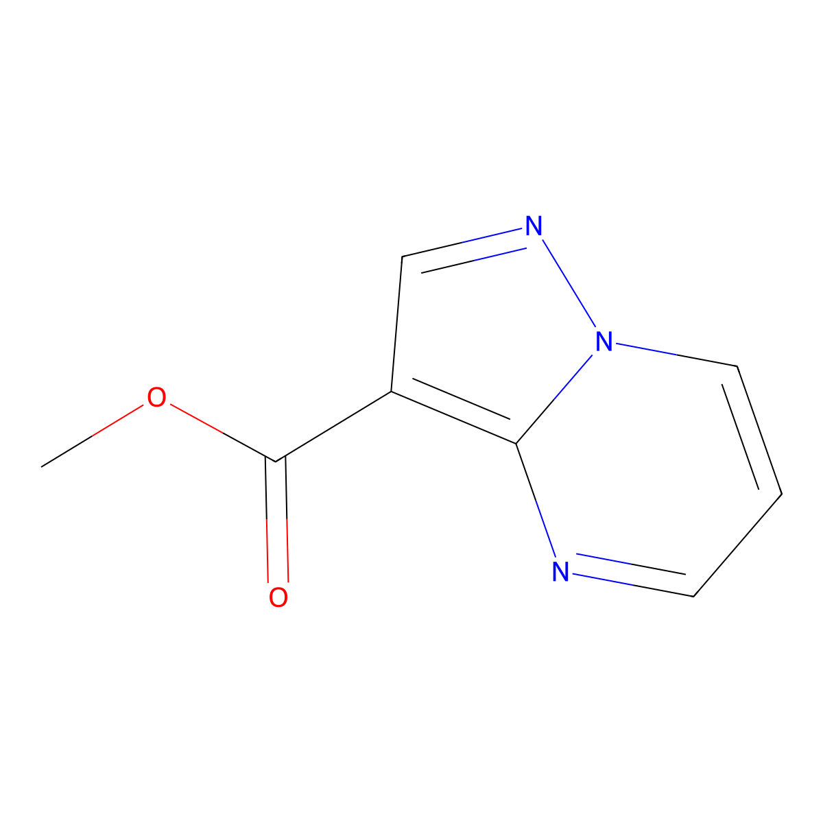 Methyl pyrazolo[1,5-a]pyrimidine-3-carboxylate molecular structure, CAS 384861-43-2