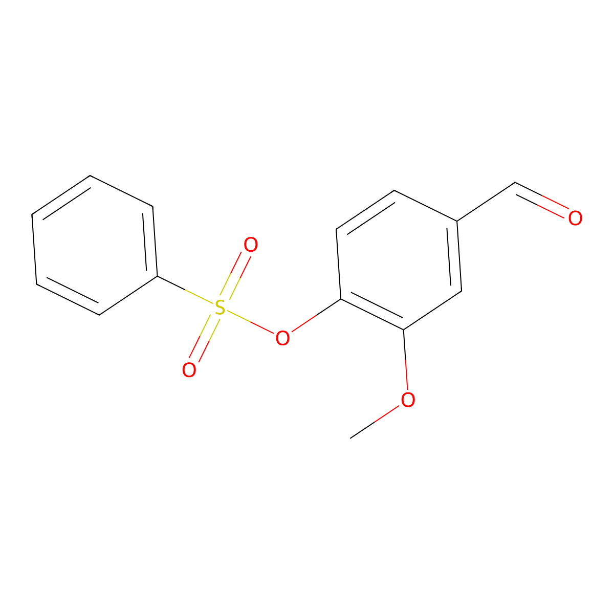 4-Formyl-2-methoxyphenyl benzenesulfonate molecular structure, CAS 384861-82-9