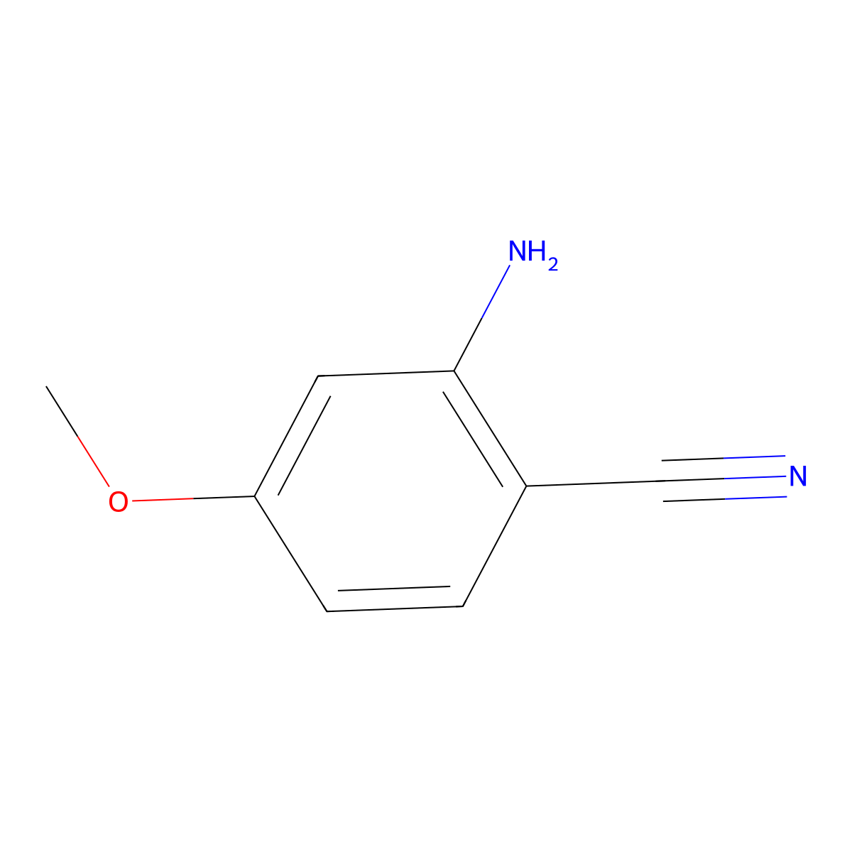 2-Amino-4-methoxybenzonitrile molecular structure, CAS 38487-85-3