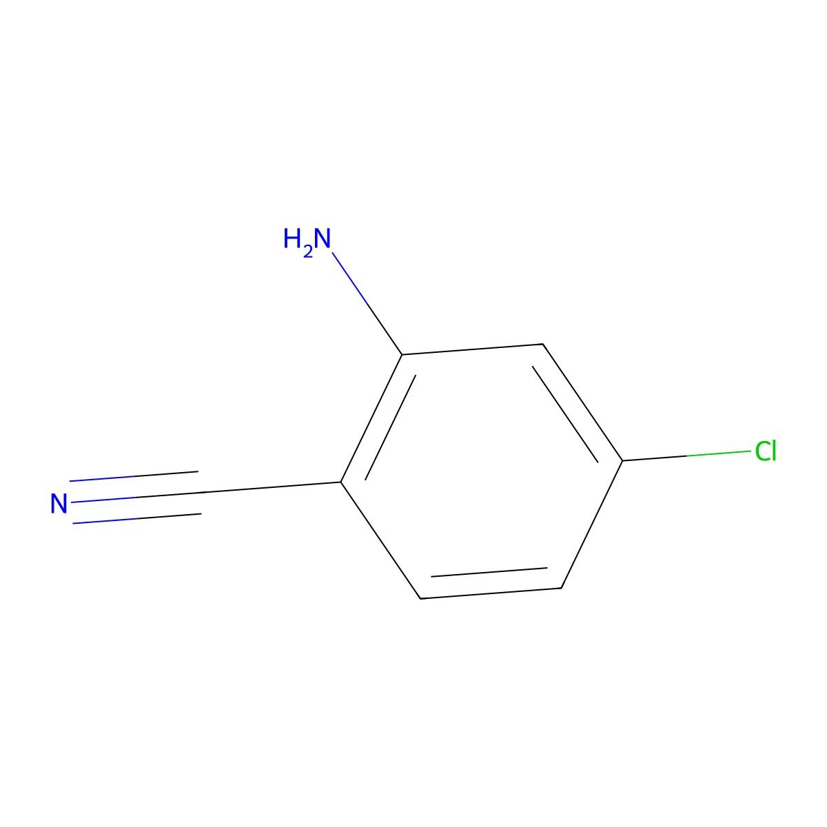 Benzonitrile, 2-amino-4-chloro- molecular structure, CAS 38487-86-4