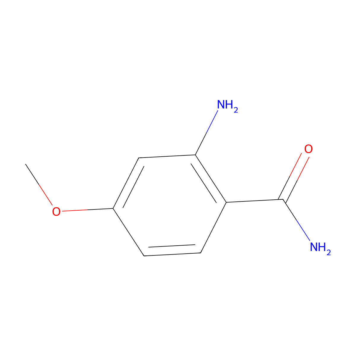2-Amino-4-methoxybenzamide molecular structure, CAS 38487-91-1