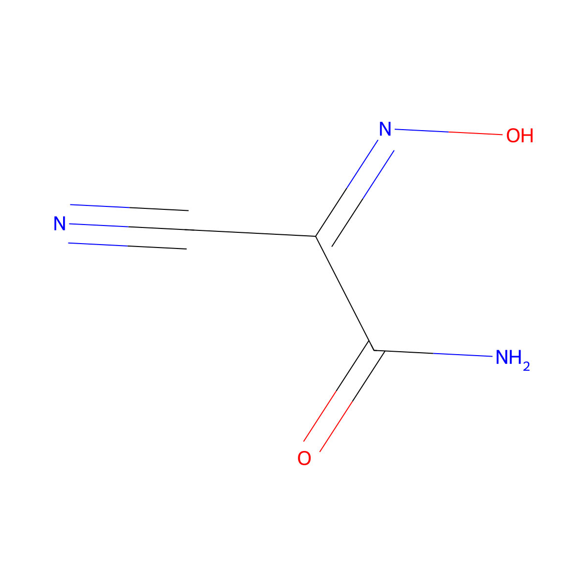 (2Z)-2-Cyano-2-(hydroxyimino)acetamide molecular structure, CAS 3849-20-5