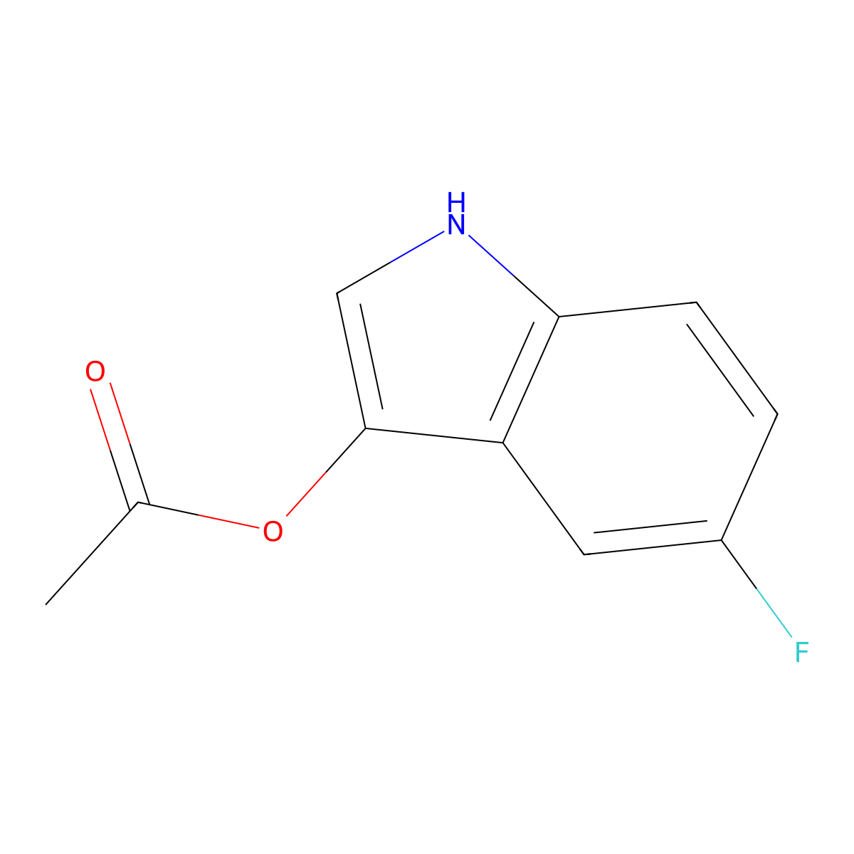 5-fluoro-1H-indol-3-yl acetate molecular structure, CAS 3849-75-0