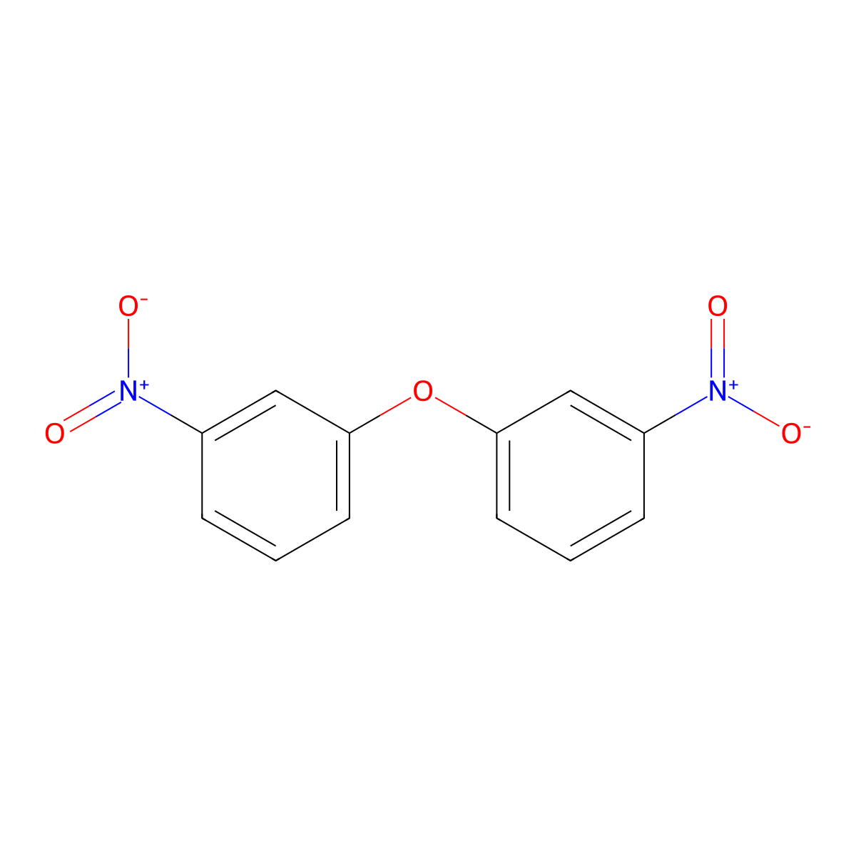 Bis[m-nitrophenyl]ether molecular structure, CAS 38490-83-4