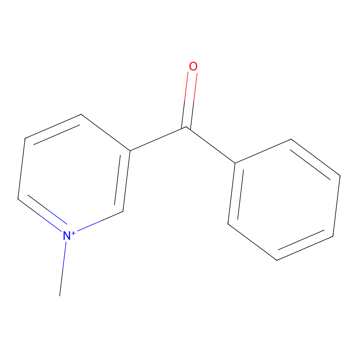 Pyridinium, 3-benzoyl-1-methyl- molecular structure, CAS 38495-55-5
