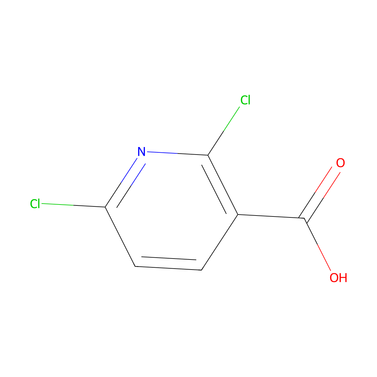 2,6-Dichloronicotinic acid molecular structure, CAS 38496-18-3