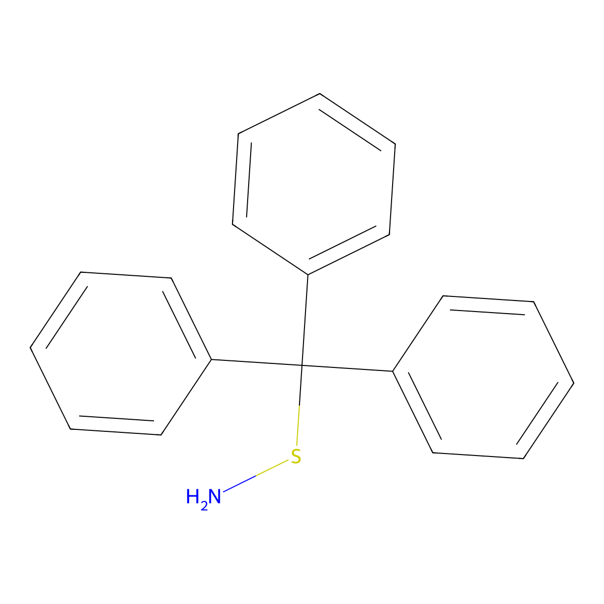 Triphenylmethanesulfenamide molecular structure, CAS 38499-08-0