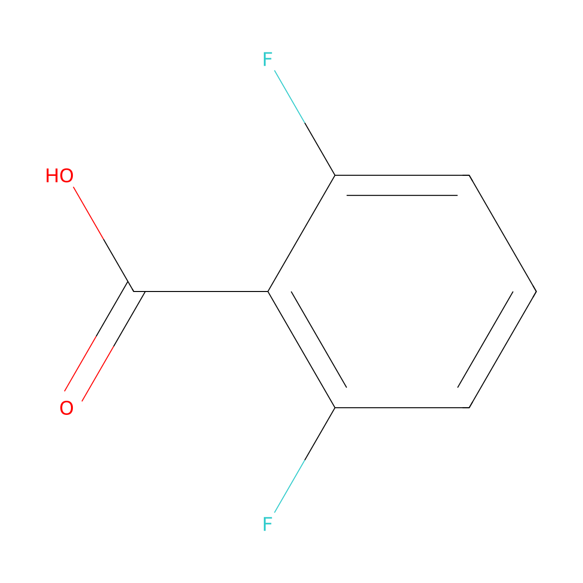 2,6-Difluorobenzoic acid molecular structure, CAS 385-00-2