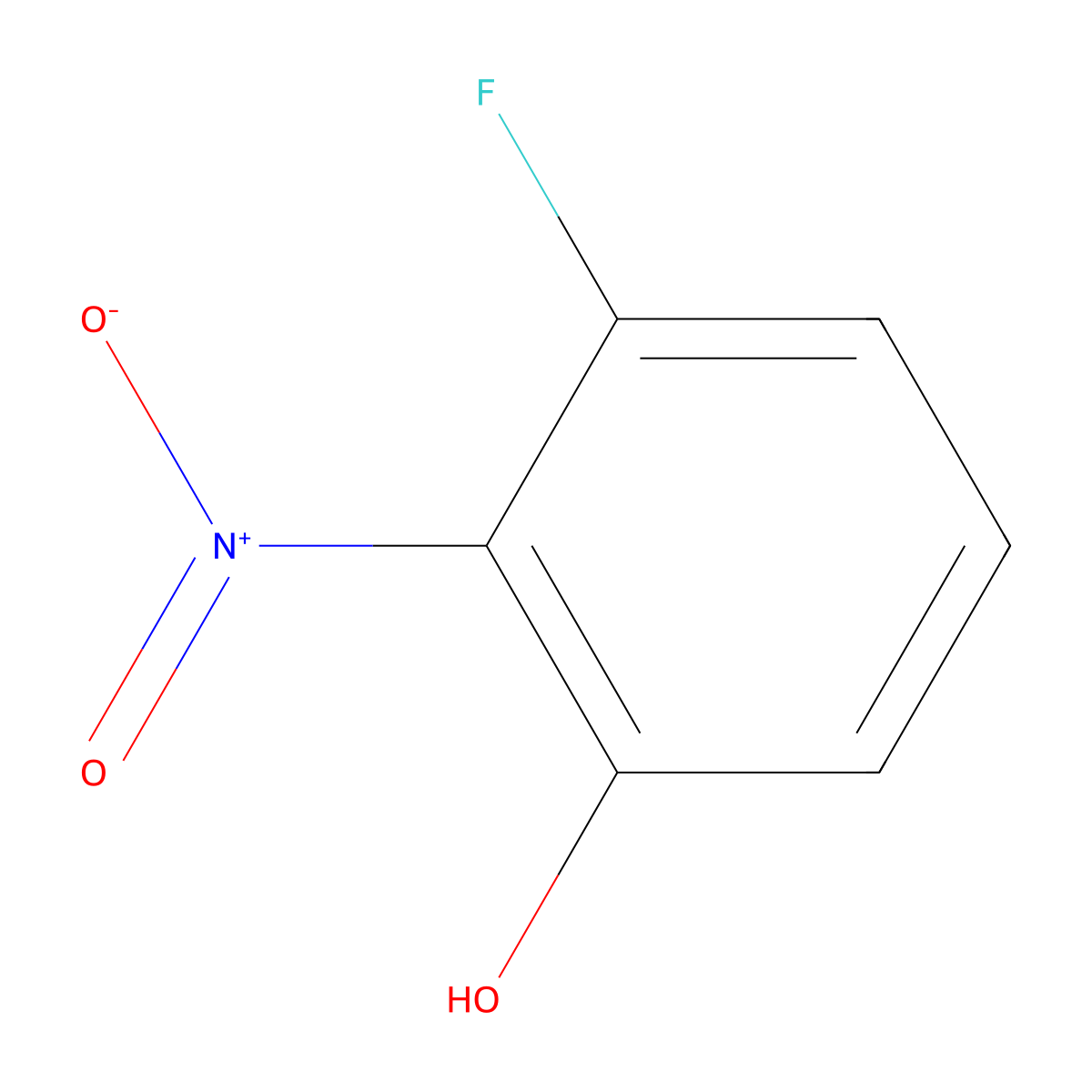 3-Fluoro-2-nitrophenol molecular structure, CAS 385-01-3