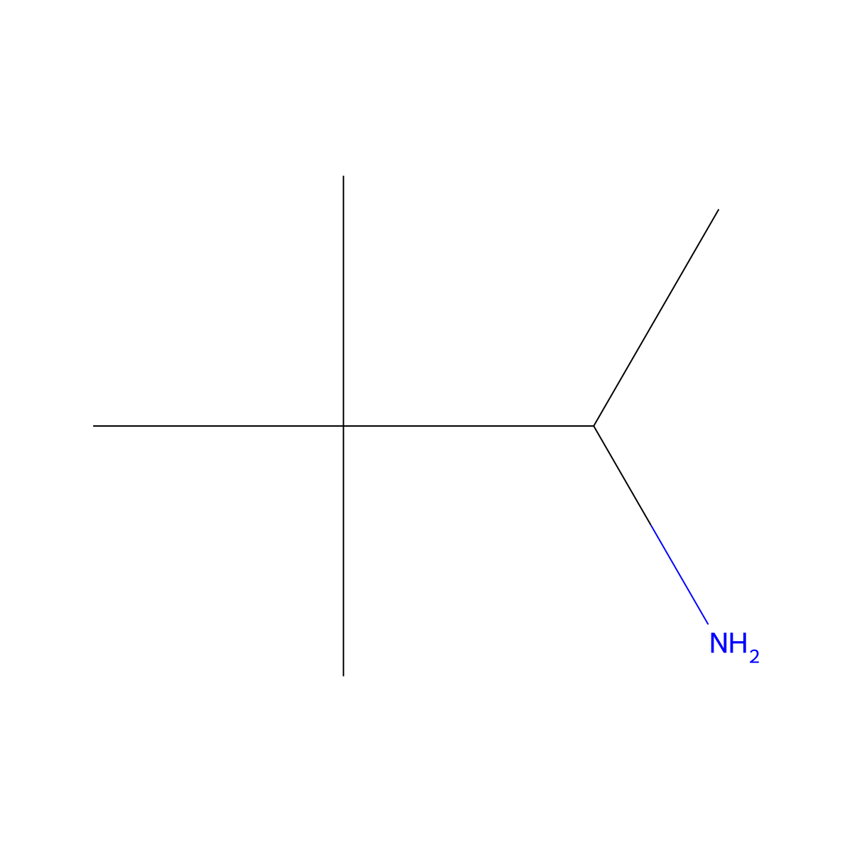 2-Butanamine, 3,3-dimethyl- molecular structure, CAS 3850-30-4