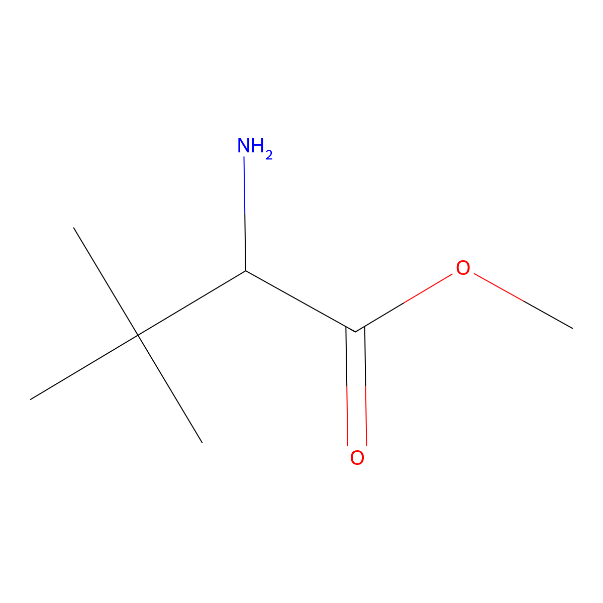 Methyl DL-tert-leucinate molecular structure, CAS 3850-31-5