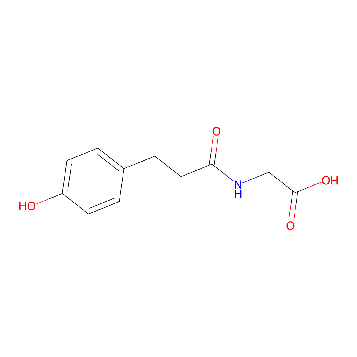N-[(4-Hydroxybenzoyl)acetyl]glycine molecular structure, CAS 3850-43-9