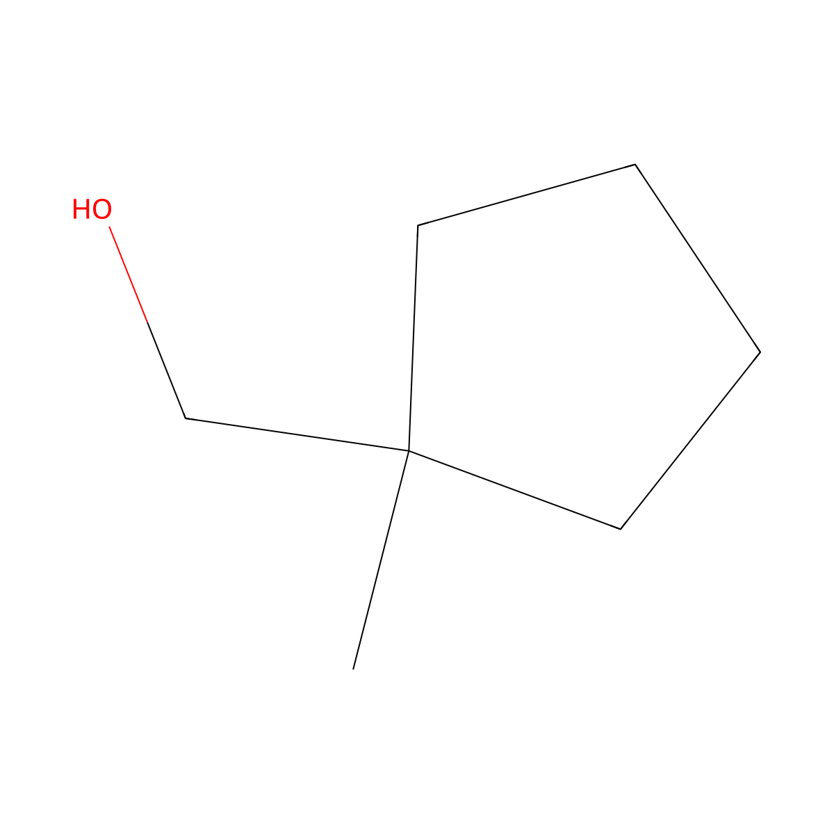 (1-Methylcyclopentyl)methanol molecular structure, CAS 38502-28-2