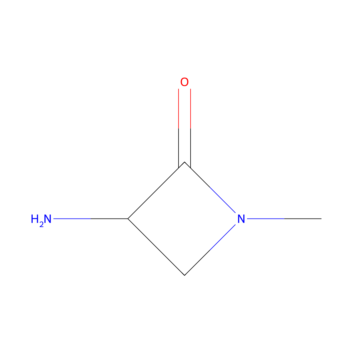 3-Amino-1-methylazetidin-2-one molecular structure, CAS 38504-97-1