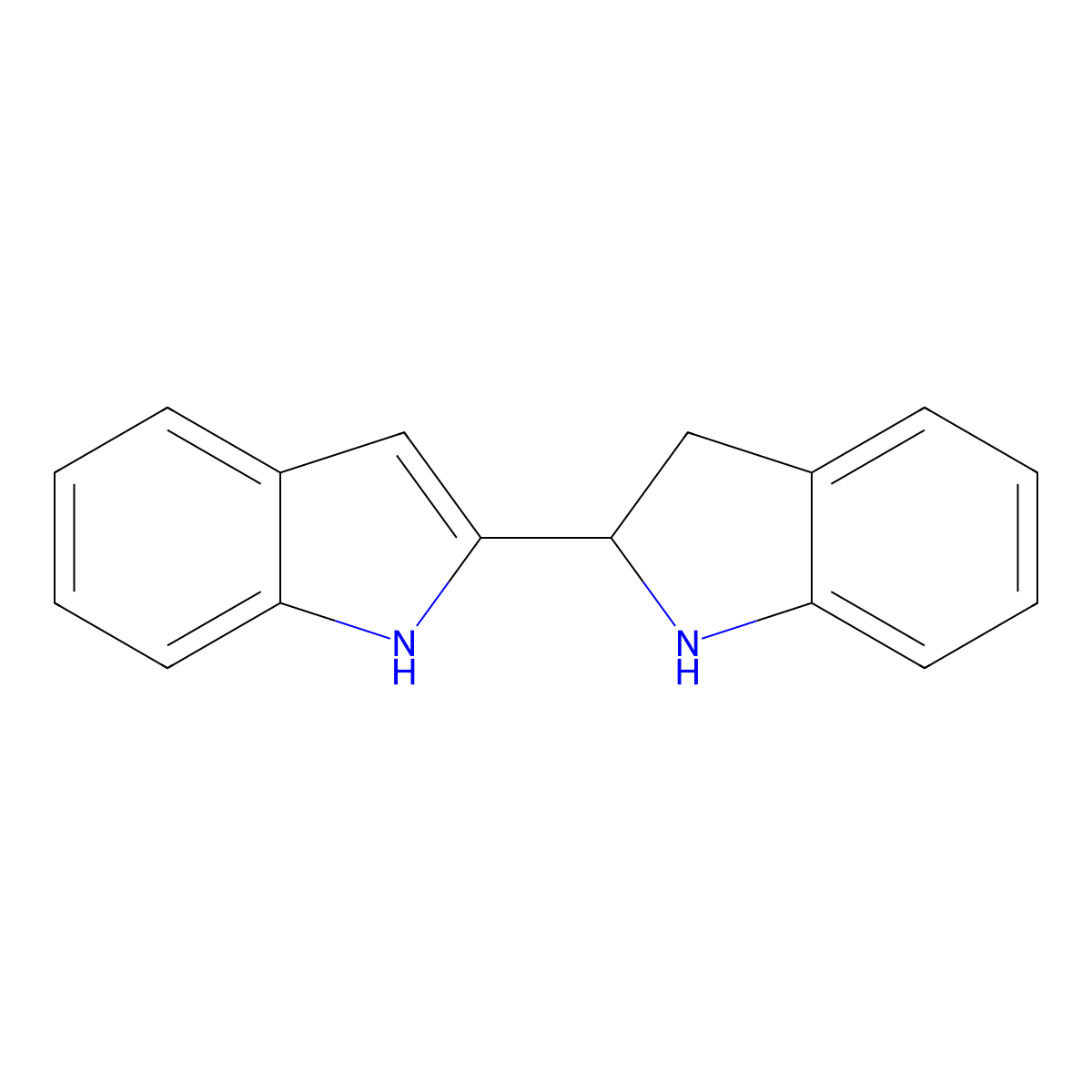 2-(Indolin-2-yl)-1H-indole molecular structure, CAS 38505-89-4