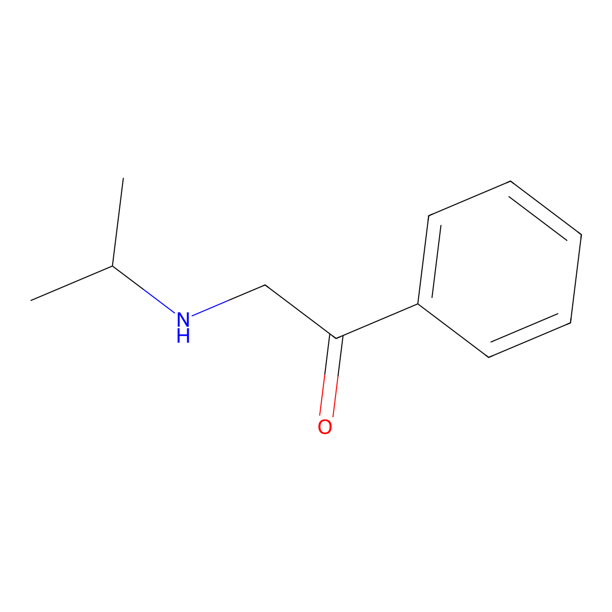 1-Phenyl-2-[(propan-2-yl)amino]ethan-1-one molecular structure, CAS 38506-97-7
