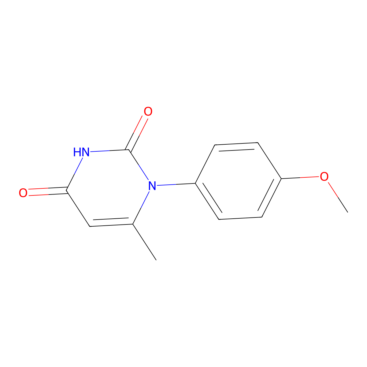 1-(4-methoxyphenyl)-6-methylpyrimidine-2,4(1H,3H)-dione molecular structure, CAS 38507-38-9