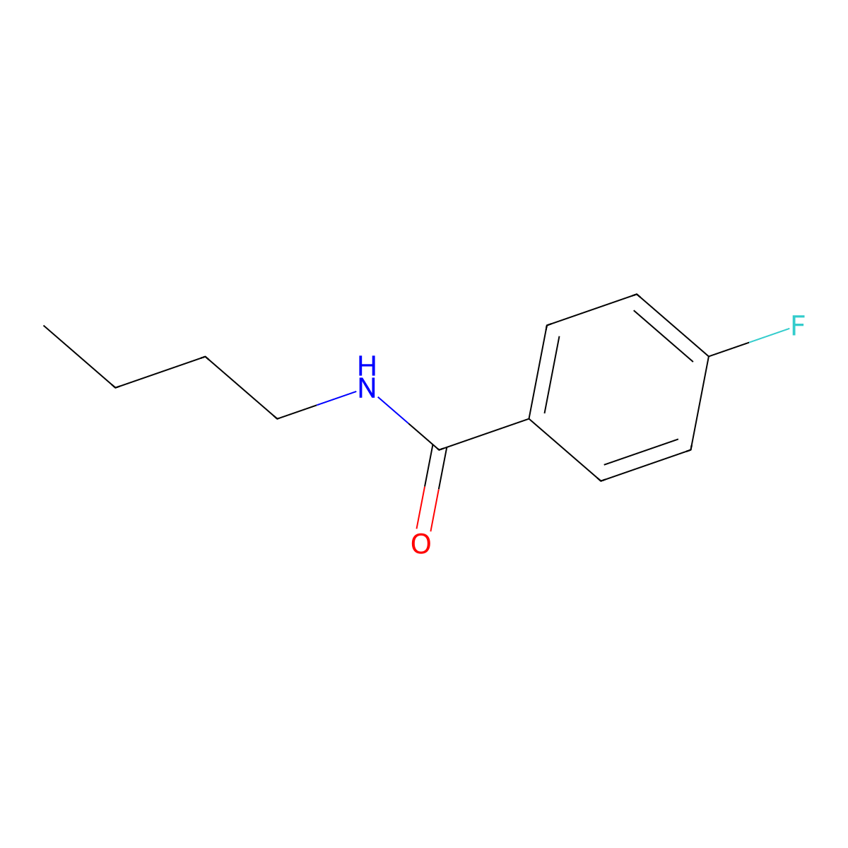 N-butyl-4-fluorobenzamide molecular structure, CAS 3851-81-8