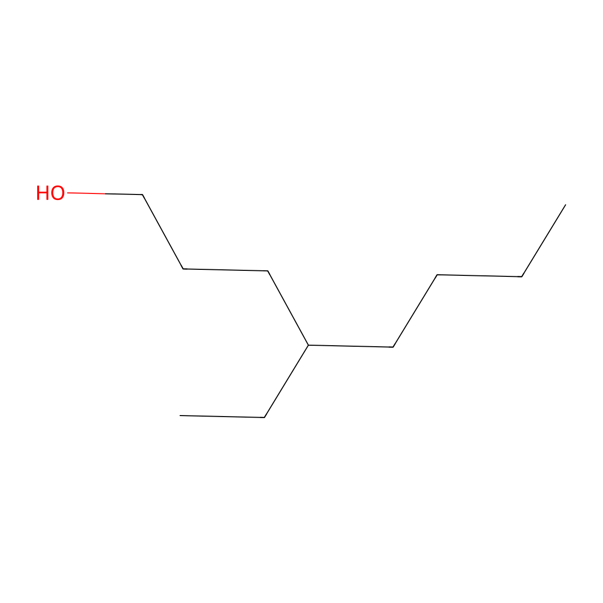 4-Ethyl-1-octanol molecular structure, CAS 38514-07-7
