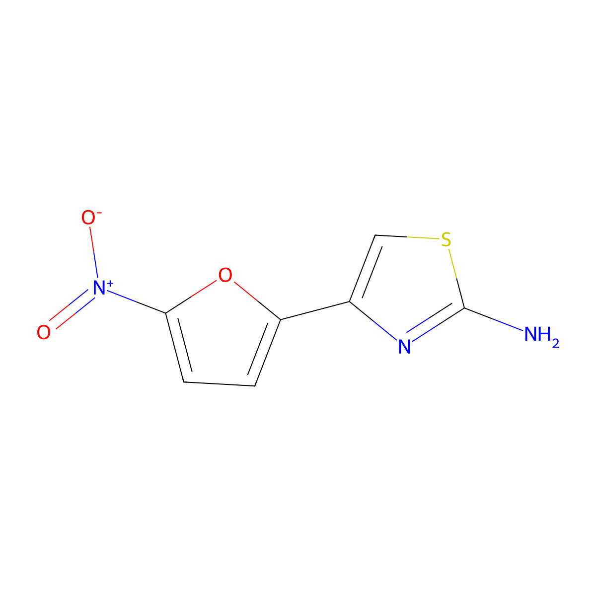 2-Amino-4-(5-nitro-2-furyl)thiazole molecular structure, CAS 38514-71-5