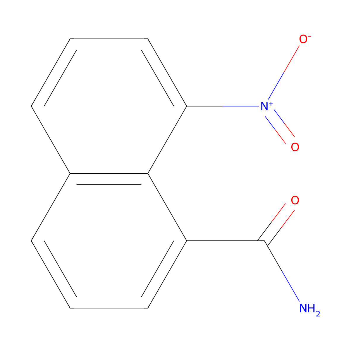 8-Nitro-1-naphthalenecarboxamide molecular structure, CAS 38514-76-0