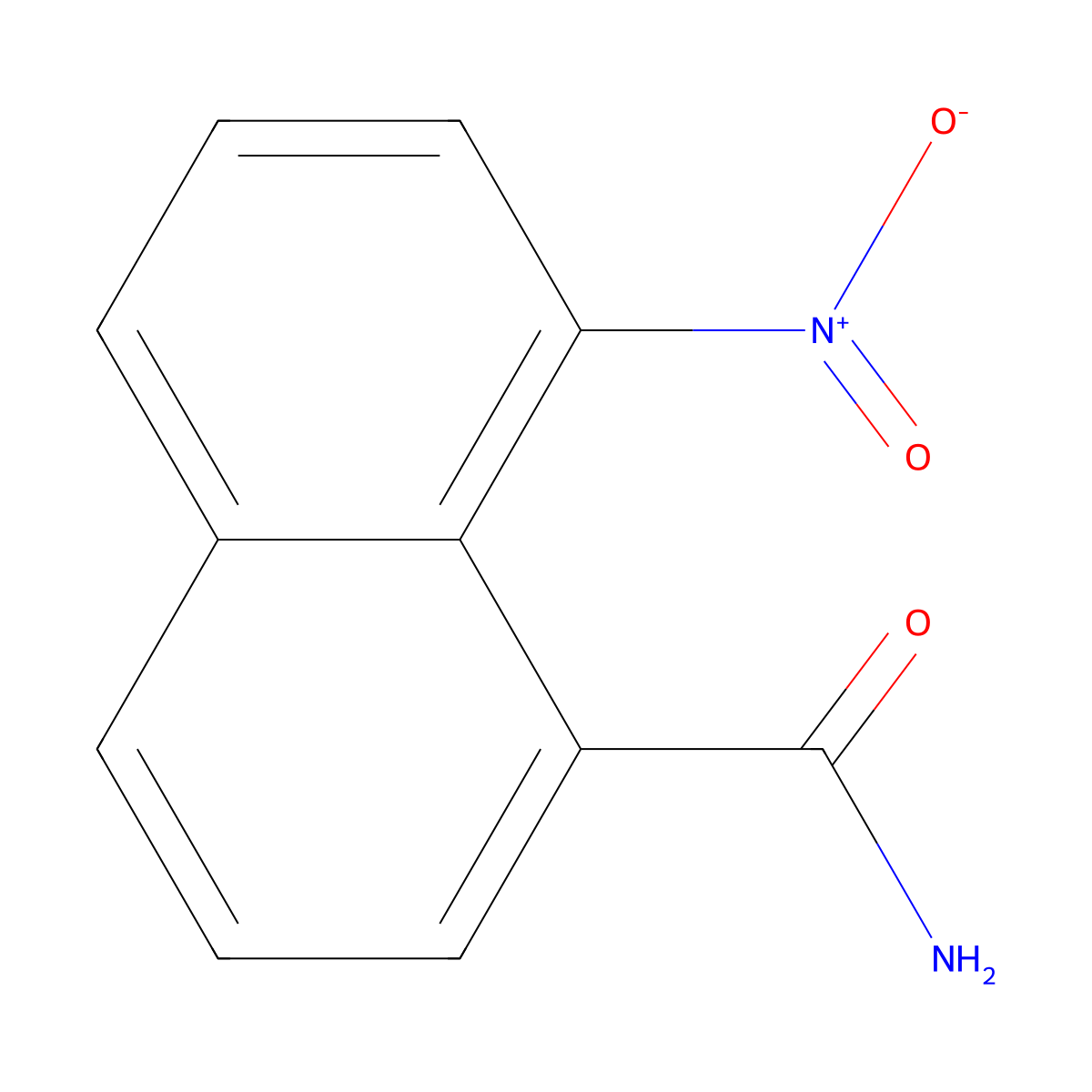 8-Nitro-1-naphthalenecarboxamide molecular structure, CAS 38514-76-0
