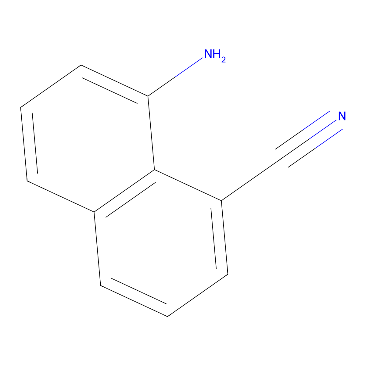 1-Amino-8-cyanonaphthalene molecular structure, CAS 38515-13-8