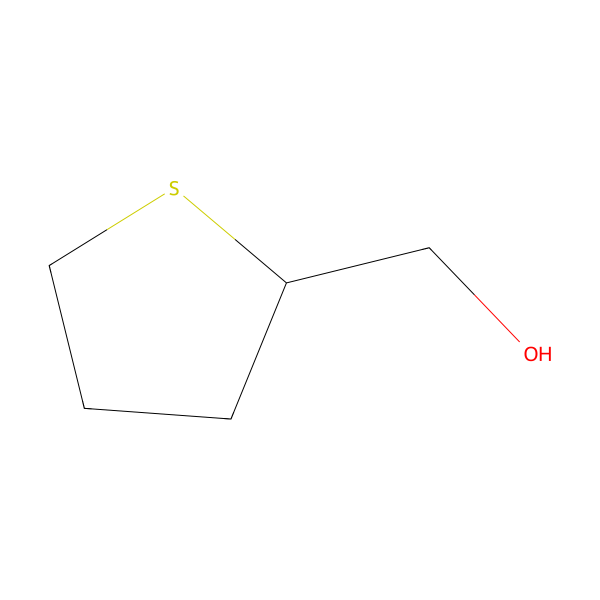 Thiolan-2-ylmethanol molecular structure, CAS 38518-31-9