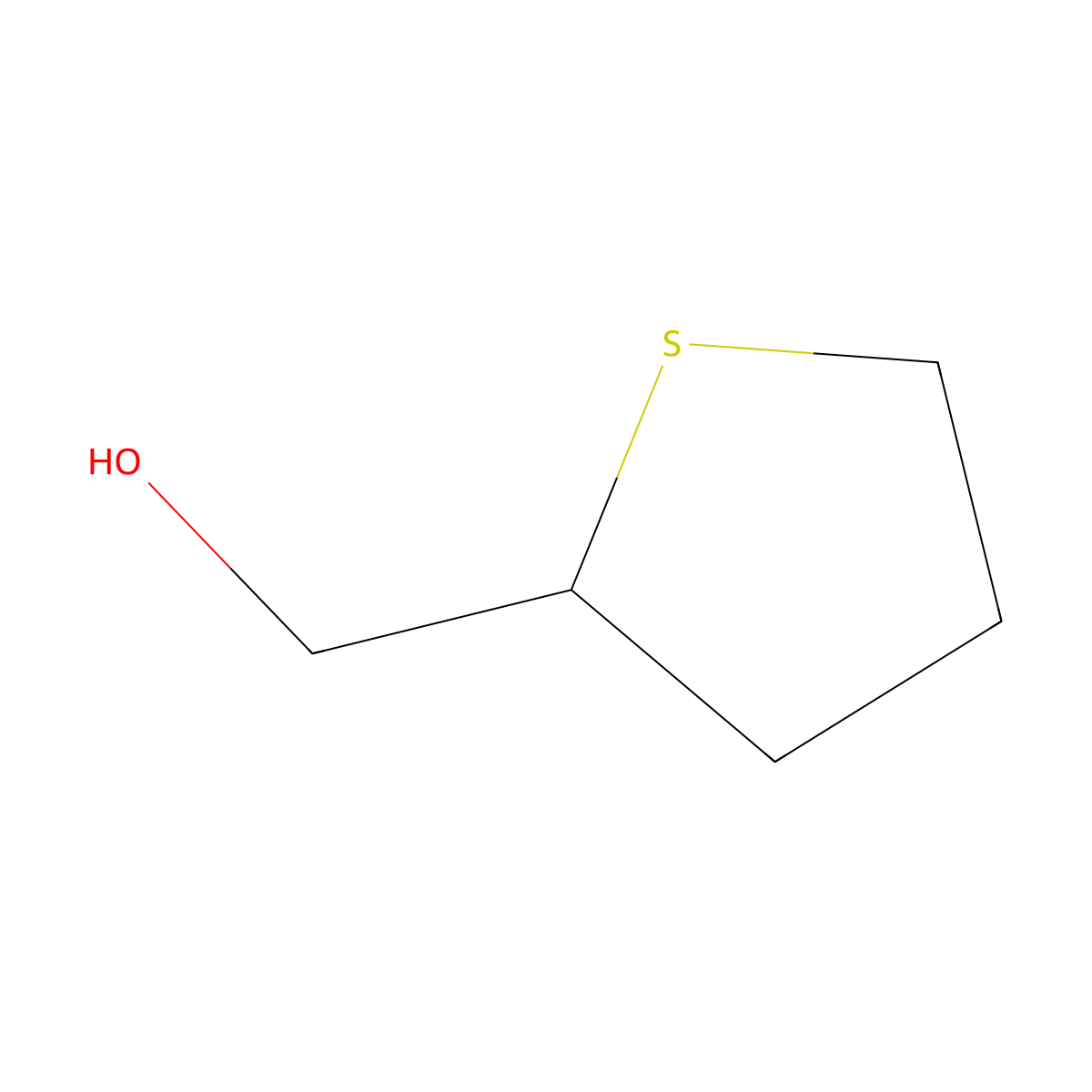 Thiolan-2-ylmethanol molecular structure, CAS 38518-31-9