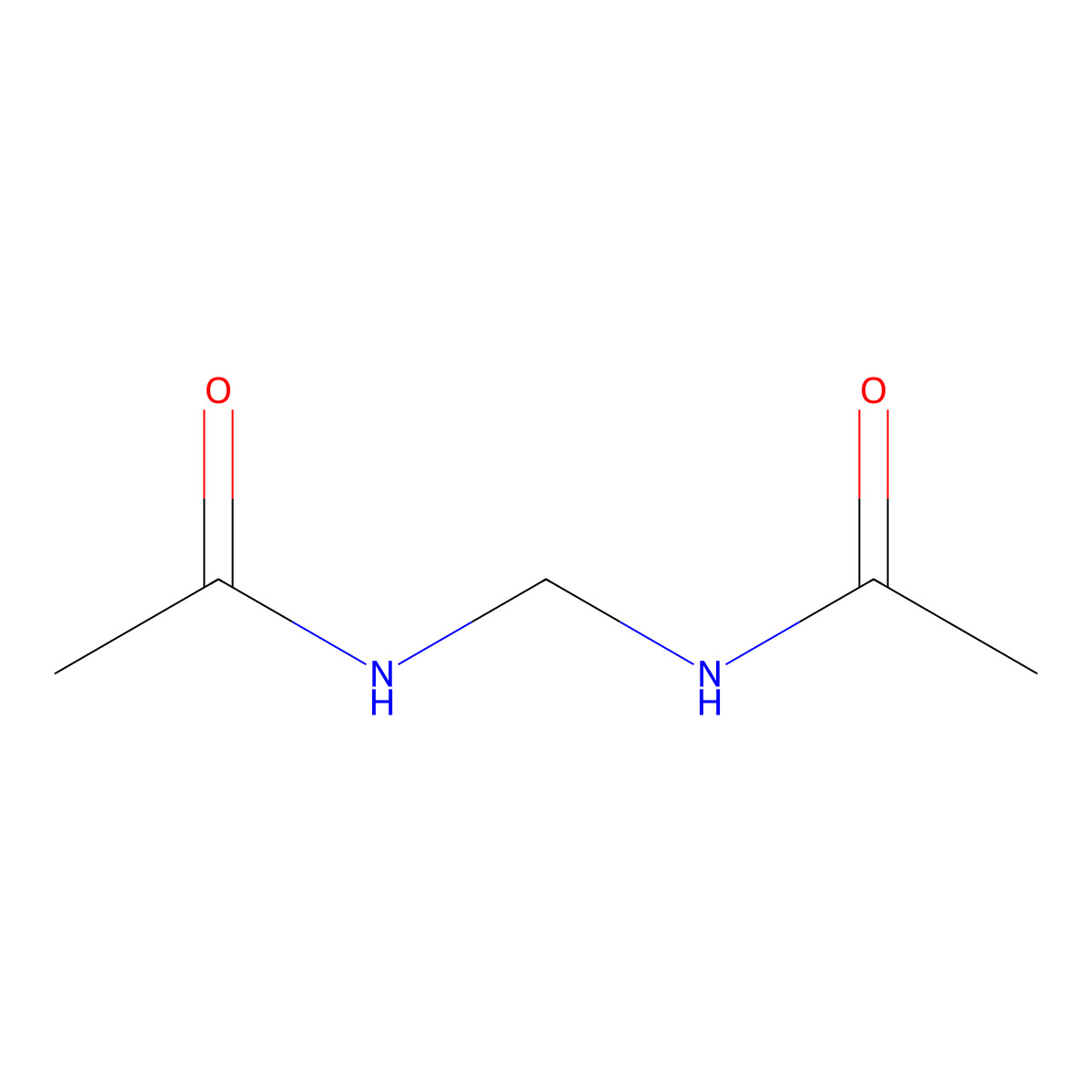 N,N'-Methylenebis(acetamide) molecular structure, CAS 3852-14-0