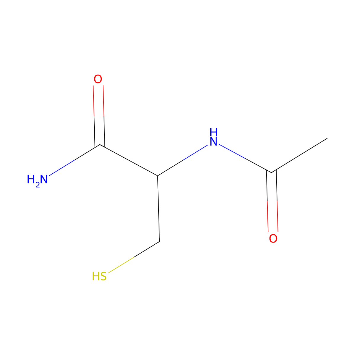 N-Acetylcysteine amide molecular structure, CAS 38520-57-9