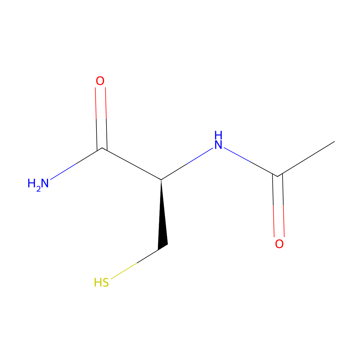 N-Acetylcysteine amide molecular structure, CAS 38520-57-9