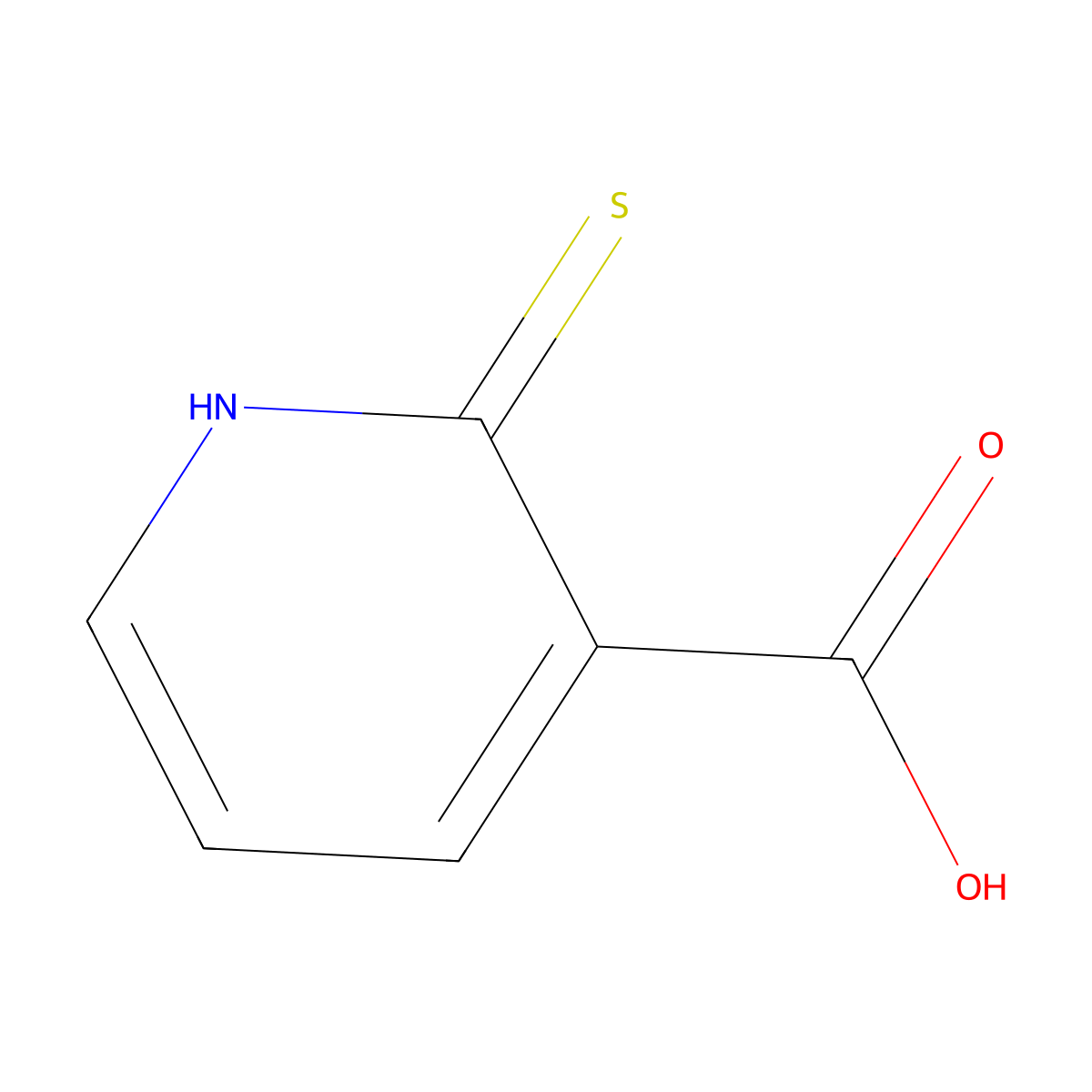 2-Mercaptonicotinic Acid molecular structure, CAS 38521-46-9