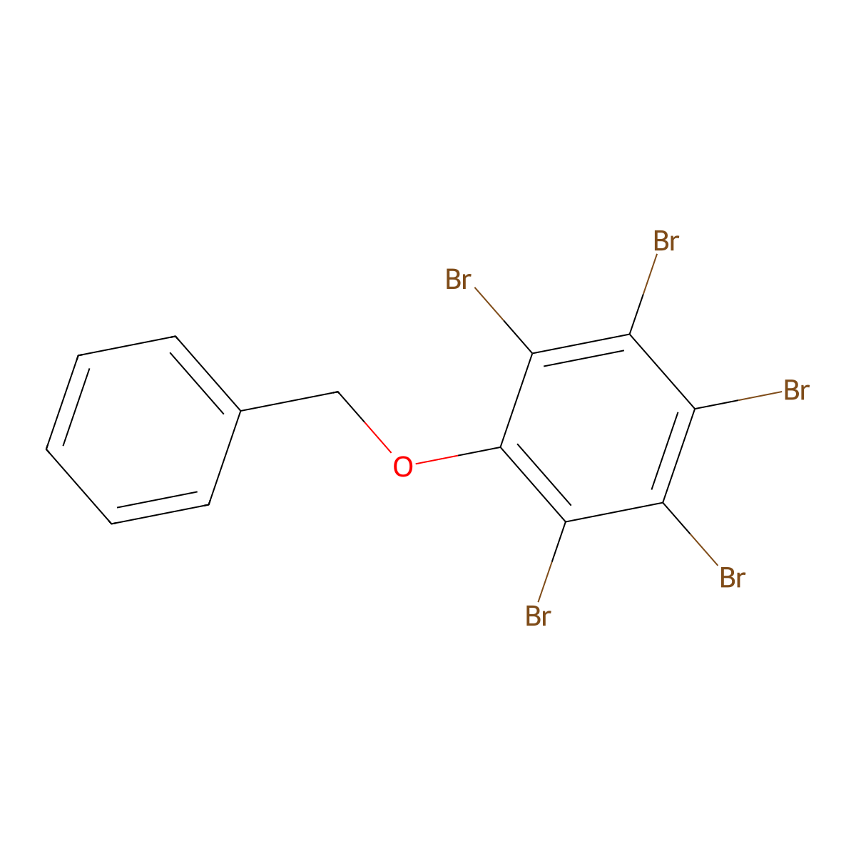 Benzene, 1,2,3,4,5-pentabromo-6-(phenylmethoxy)- molecular structure, CAS 38521-49-2