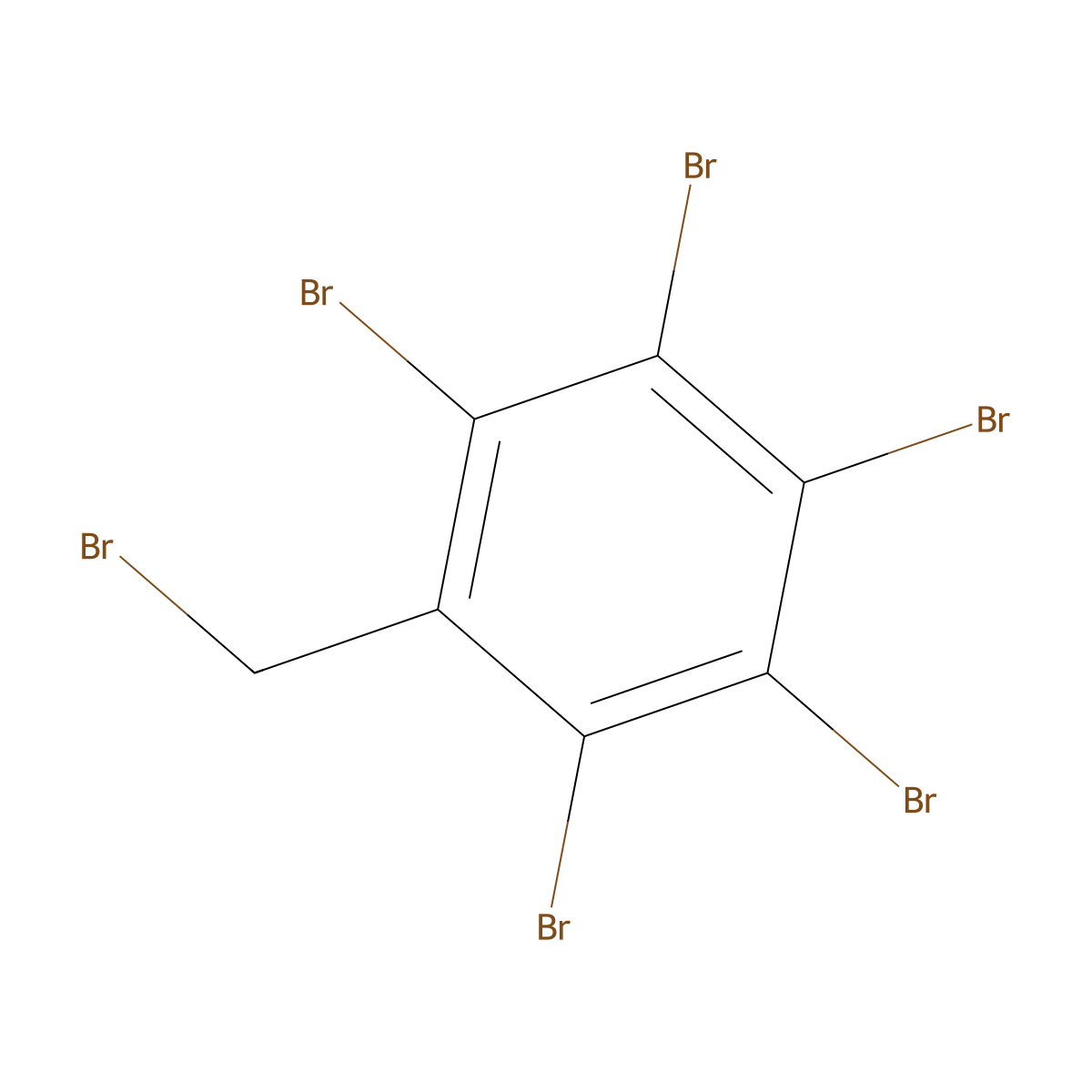 Pentabromobenzyl bromide molecular structure, CAS 38521-51-6