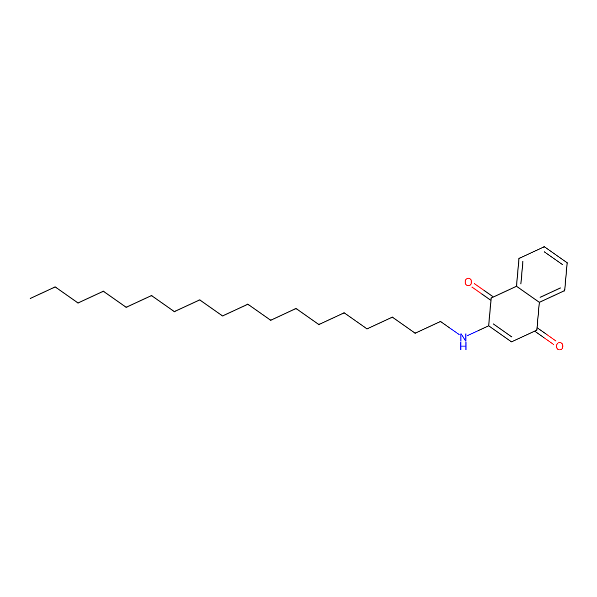 2-Octadecylamino-1,4-naphthoquinone molecular structure, CAS 38528-35-7