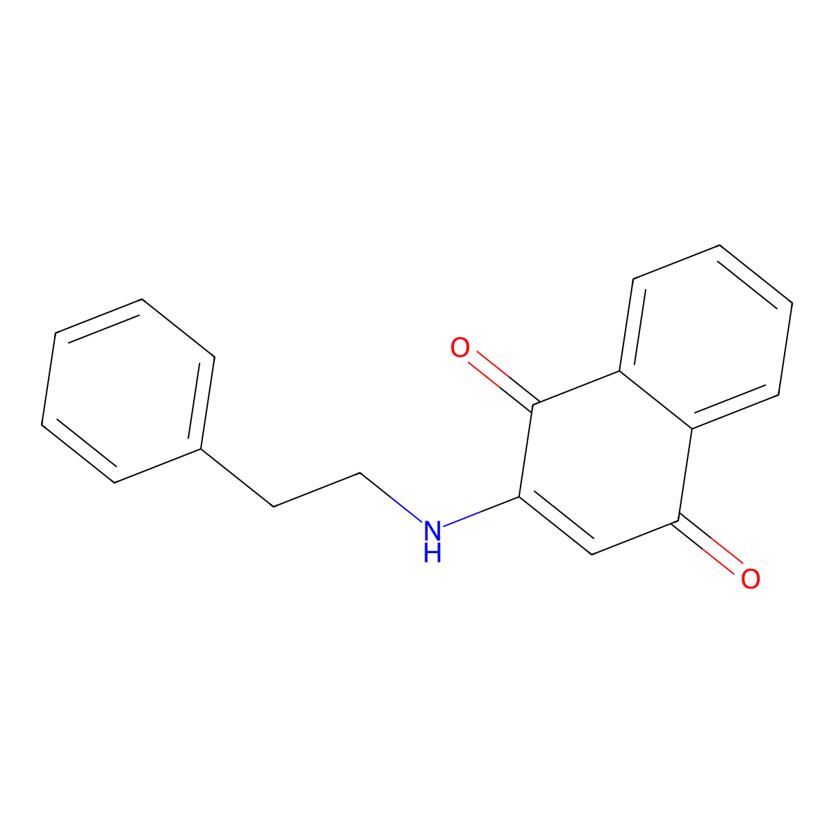 2-[(2-Phenylethyl)amino]naphthoquinone molecular structure, CAS 38528-36-8