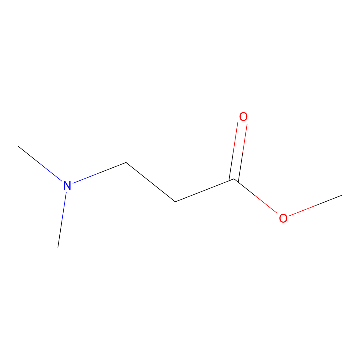 beta-Alanine, N,N-dimethyl-, methyl ester molecular structure, CAS 3853-06-3