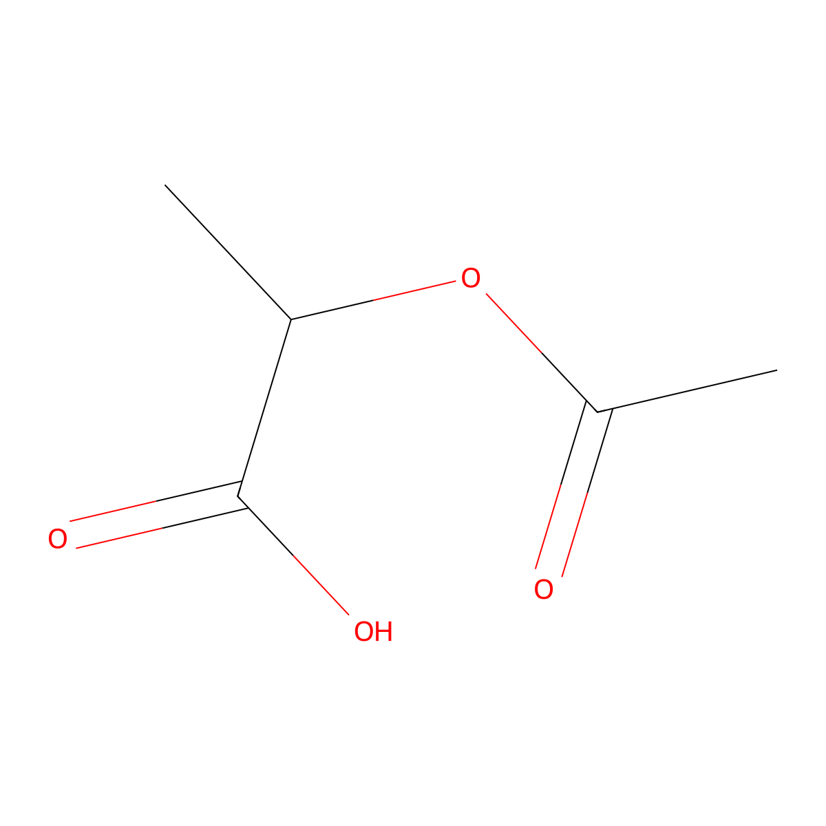 2-Acetoxypropionic Acid molecular structure, CAS 3853-80-3