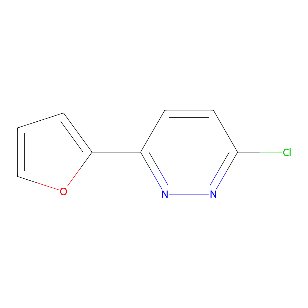 3-Chloro-6-(2-furanyl)pyridazine molecular structure, CAS 38530-08-4