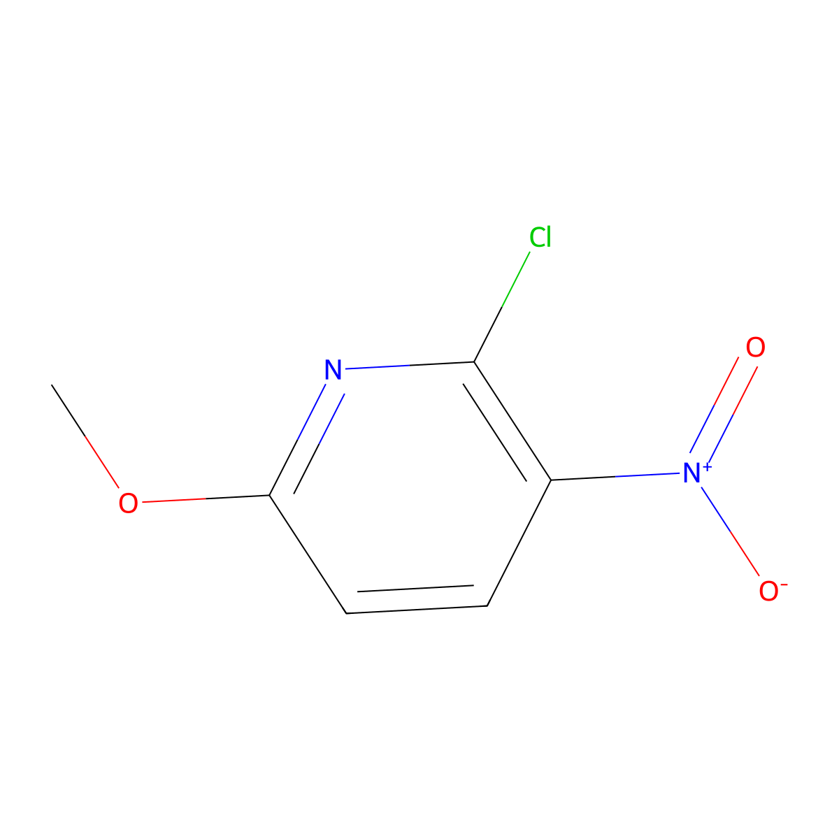 2-Chloro-6-methoxy-3-nitropyridine molecular structure, CAS 38533-61-8