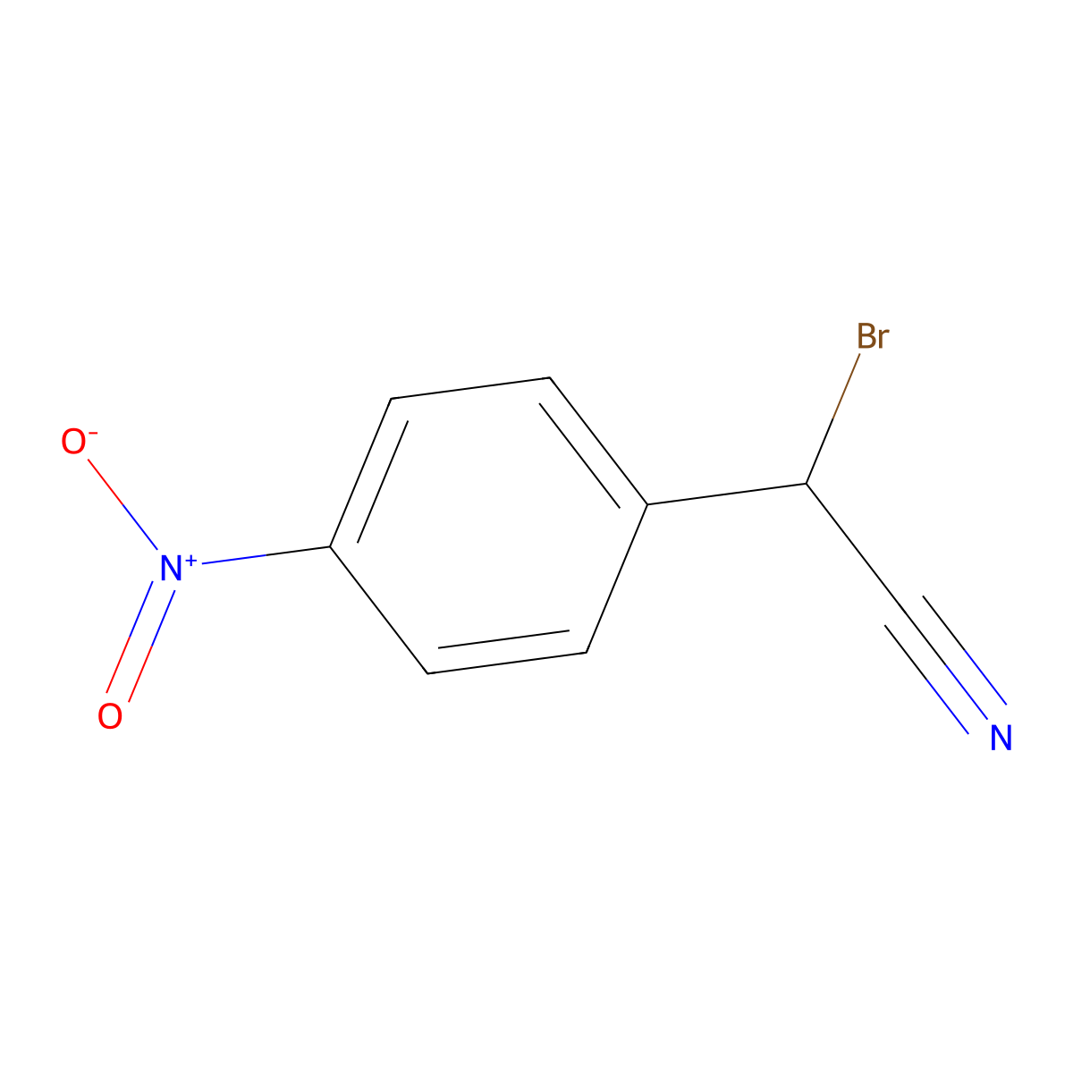 2-Bromo-2-(4-nitrophenyl)acetonitrile molecular structure, CAS 38534-20-2