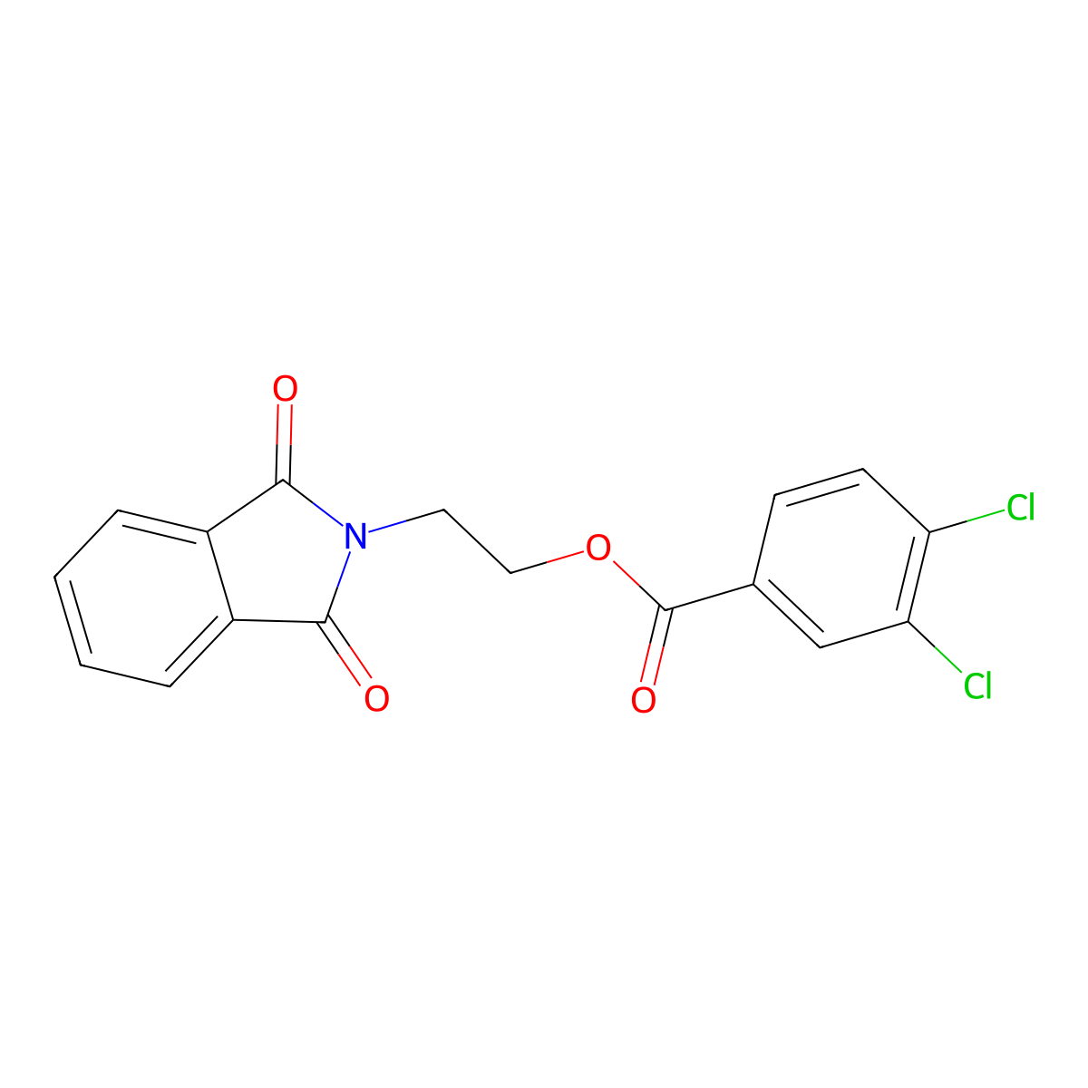 2-(1,3-dioxo-1,3-dihydro-2H-isoindol-2-yl)ethyl 3,4-dichlorobenzoate molecular structure, CAS 385373-31-9