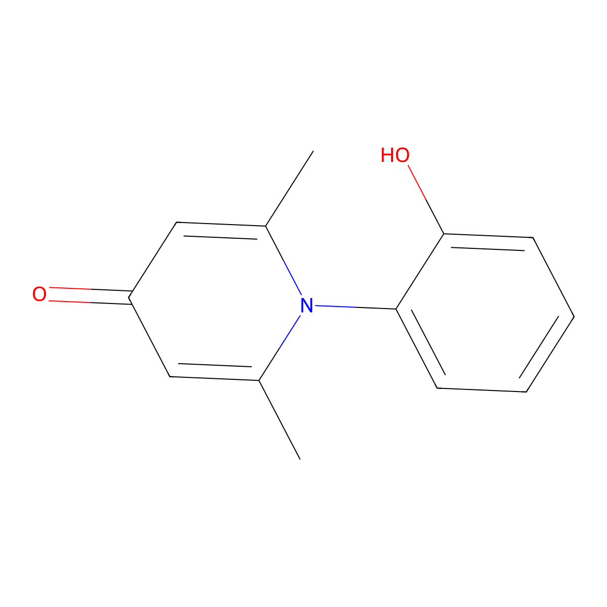 1-(2-hydroxyphenyl)-2,6-dimethylpyridin-4(1H)-one molecular structure, CAS 385374-17-4