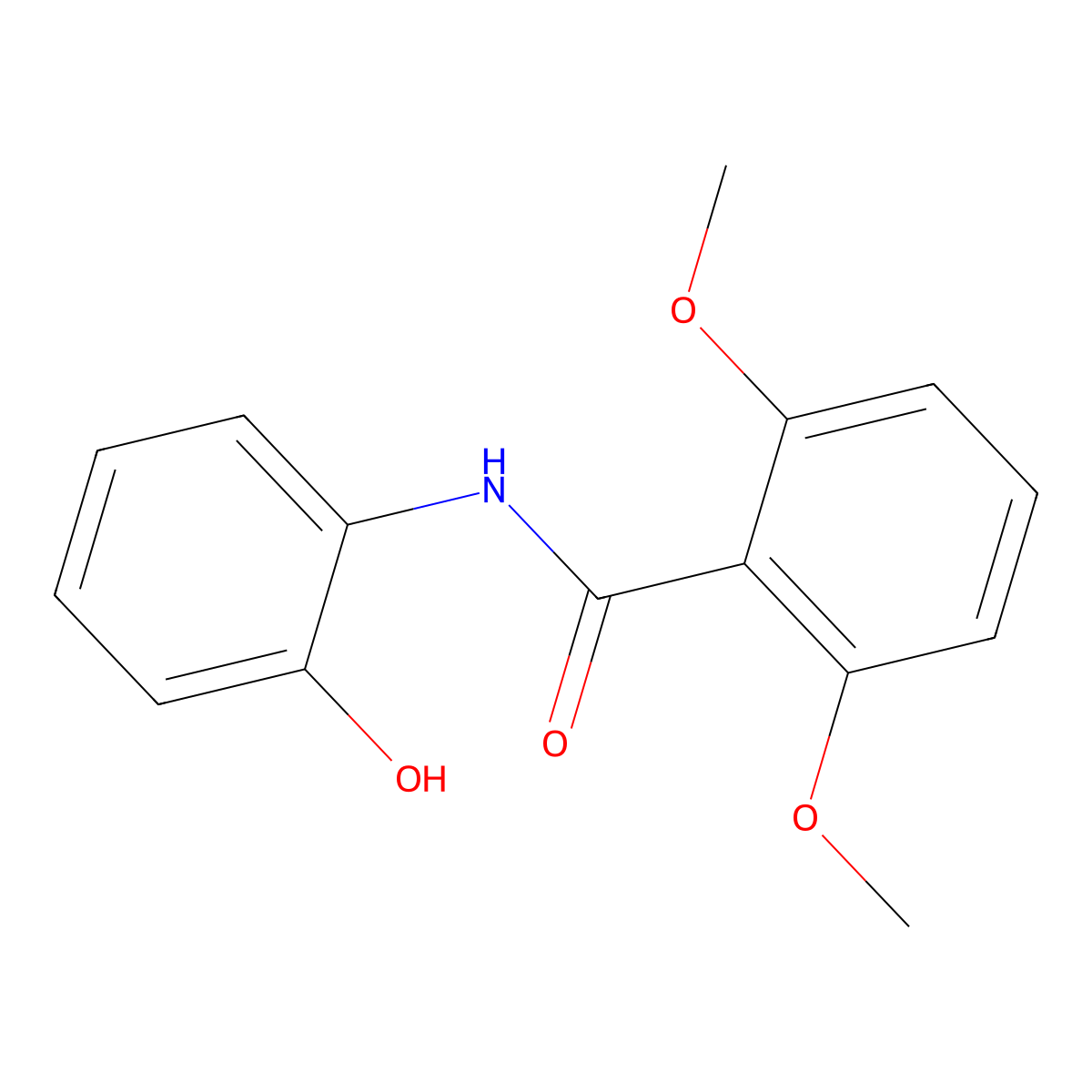 N-(2-Hydroxyphenyl)-2,6-dimethoxybenzamide molecular structure, CAS 385374-94-7