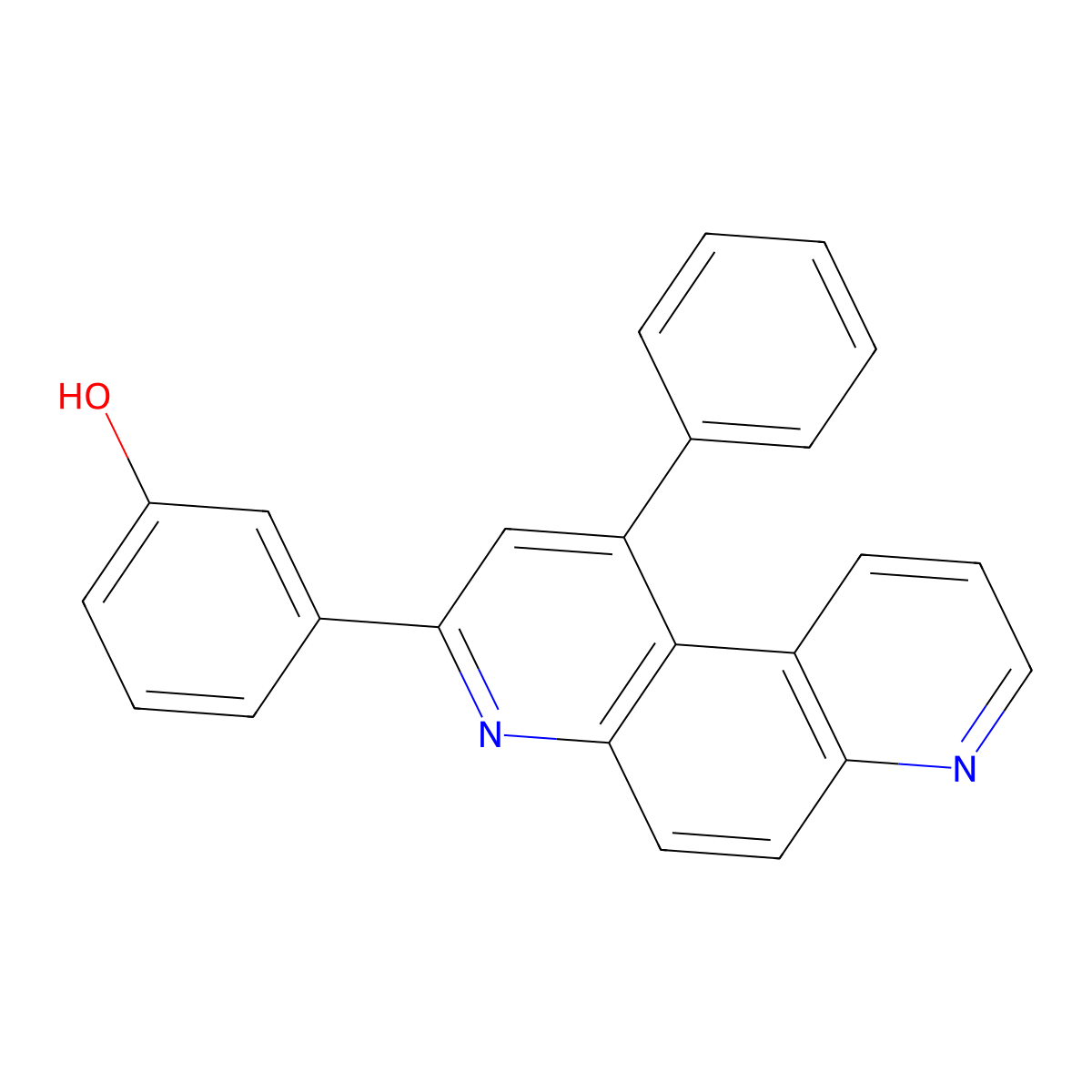 3-(1-Phenyl-4,7-phenanthrolin-3-yl)phenol molecular structure, CAS 385375-90-6